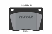 2002701 Sada brzdových platničiek kotúčovej brzdy TEXTAR