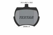2003801 Sada brzdových platničiek kotúčovej brzdy TEXTAR