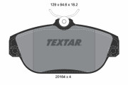 2016402 Sada brzdových platničiek kotúčovej brzdy epad TEXTAR