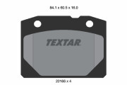 2016603 Sada brzdových platničiek kotúčovej brzdy TEXTAR
