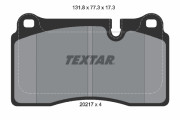 2021701 Sada brzdových platničiek kotúčovej brzdy epad TEXTAR