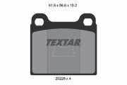 2022803 Sada brzdových platničiek kotúčovej brzdy TEXTAR