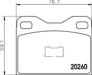 2026001 Sada brzdových platničiek kotúčovej brzdy TEXTAR