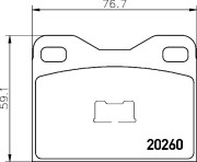 2026003 Sada brzdových platničiek kotúčovej brzdy TEXTAR