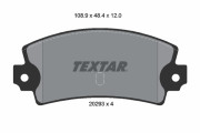 2029301 Sada brzdových platničiek kotúčovej brzdy TEXTAR