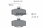 2033201 Sada brzdových platničiek kotúčovej brzdy TEXTAR