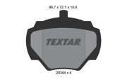 2034402 Sada brzdových platničiek kotúčovej brzdy TEXTAR