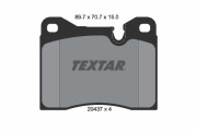 2043703 Sada brzdových platničiek kotúčovej brzdy TEXTAR