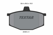 2048002 Sada brzdových platničiek kotúčovej brzdy TEXTAR