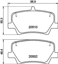 2051003 Sada brzdových platničiek kotúčovej brzdy Q+ TEXTAR