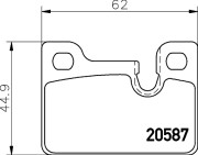 2058702 Sada brzdových platničiek kotúčovej brzdy TEXTAR