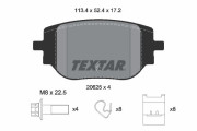2062501 Sada brzdových platničiek kotúčovej brzdy epad TEXTAR