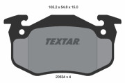 2063402 Sada brzdových platničiek kotúčovej brzdy TEXTAR