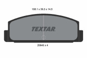2064501 Sada brzdových platničiek kotúčovej brzdy TEXTAR