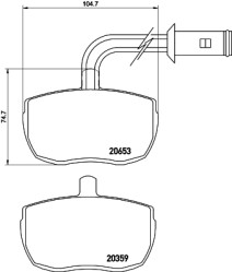 2065302 Sada brzdových platničiek kotúčovej brzdy TEXTAR