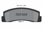 2066001 Sada brzdových platničiek kotúčovej brzdy TEXTAR