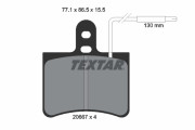 2066703 Sada brzdových platničiek kotúčovej brzdy TEXTAR
