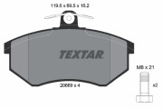2066904 Sada brzdových platničiek kotúčovej brzdy TEXTAR
