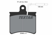 2069001 Sada brzdových platničiek kotúčovej brzdy TEXTAR