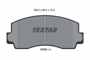 2069901 Sada brzdových platničiek kotúčovej brzdy TEXTAR