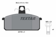 2070803 Sada brzdových platničiek kotúčovej brzdy TEXTAR