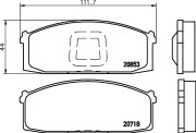 2071803 Sada brzdových platničiek kotúčovej brzdy TEXTAR