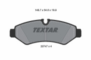 2074701 Sada brzdových platničiek kotúčovej brzdy epad TEXTAR