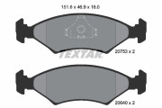 2075303 Sada brzdových platničiek kotúčovej brzdy TEXTAR