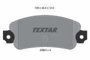 2084102 Sada brzdových platničiek kotúčovej brzdy TEXTAR