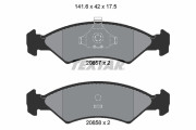 2085702 Sada brzdových platničiek kotúčovej brzdy TEXTAR