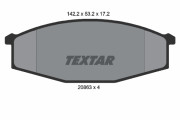 2086301 Sada brzdových platničiek kotúčovej brzdy TEXTAR