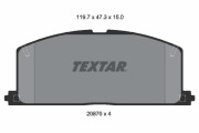 2087001 Sada brzdových platničiek kotúčovej brzdy TEXTAR