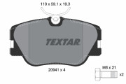 2094102 Sada brzdových platničiek kotúčovej brzdy epad TEXTAR