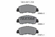 2094901 Sada brzdových platničiek kotúčovej brzdy TEXTAR