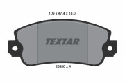 2095005 Sada brzdových platničiek kotúčovej brzdy TEXTAR
