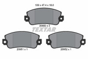 2095006 Sada brzdových platničiek kotúčovej brzdy TEXTAR