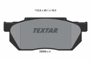 2095901 Sada brzdových platničiek kotúčovej brzdy TEXTAR