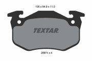 2097401 Sada brzdových platničiek kotúčovej brzdy TEXTAR
