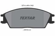 2101204 Sada brzdových platničiek kotúčovej brzdy TEXTAR