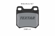 2105101 Sada brzdových platničiek kotúčovej brzdy TEXTAR