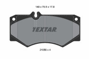 2105601 Sada brzdových platničiek kotúčovej brzdy epad TEXTAR