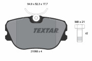2106804 Sada brzdových platničiek kotúčovej brzdy TEXTAR