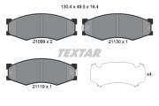 2109902 Sada brzdových platničiek kotúčovej brzdy TEXTAR
