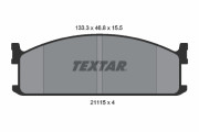 2111501 Sada brzdových platničiek kotúčovej brzdy TEXTAR