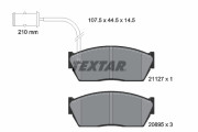 2112701 Sada brzdových platničiek kotúčovej brzdy TEXTAR