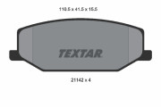2114202 Sada brzdových platničiek kotúčovej brzdy TEXTAR