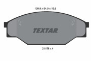 2115801 Sada brzdových platničiek kotúčovej brzdy TEXTAR