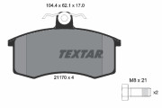 2117002 Sada brzdových platničiek kotúčovej brzdy TEXTAR