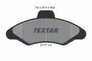 2117105 Sada brzdových platničiek kotúčovej brzdy TEXTAR