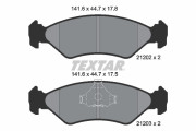 2120203 Sada brzdových platničiek kotúčovej brzdy TEXTAR